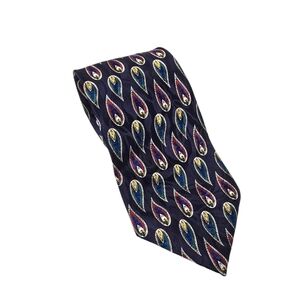 Park Avenue Blue Printed Silk Tie